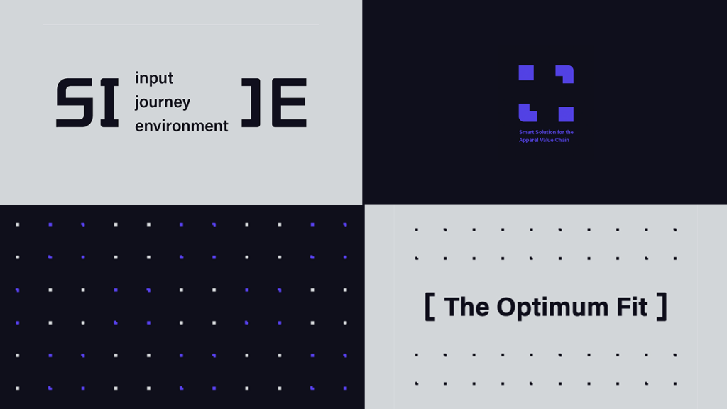 Wordmark and symbol combining straight structure with gentle curves